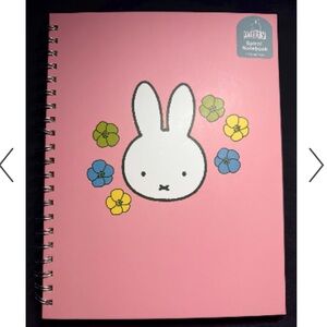 Miffy Spiral 9x11 Notebook Miffy Flowers Pattern Hard Cover 180 Lined Pages NWT✨